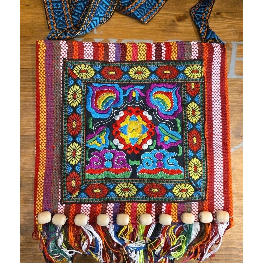 NEW Women's Crossbody Boho Hippie‎ Purse Crossbody Zip Closure